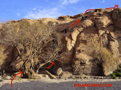 Access to the climb site